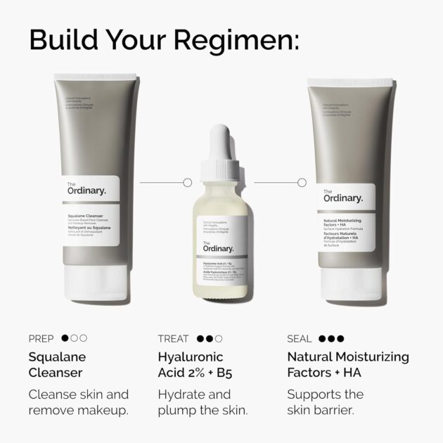 The Ordinary Hyaluronic Acid 2% + B5, Multi-Depth Hydration Serum for Plumper, Smoother Skin - Image 2